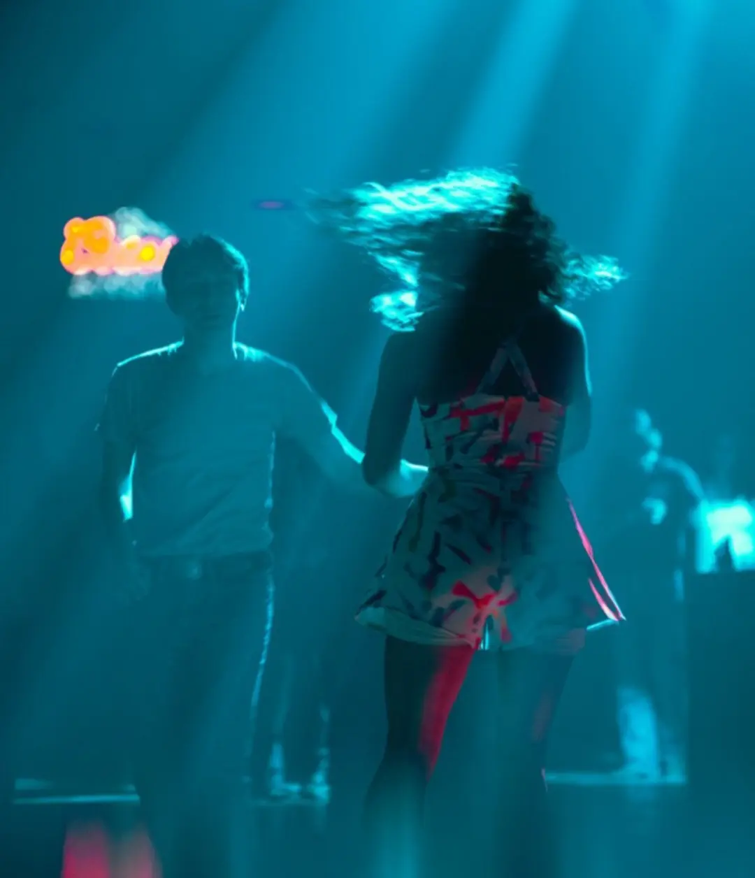 rookiedancing couple blue light country dance